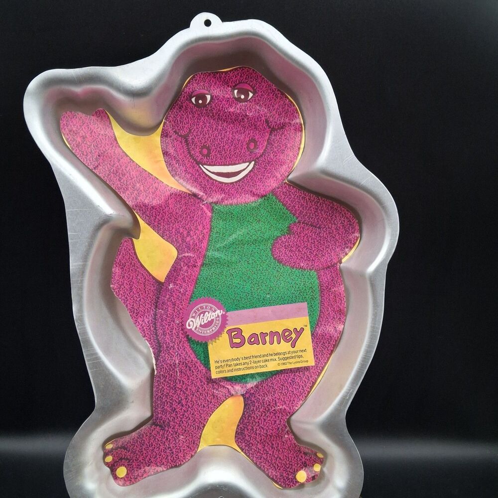 Vintage 1993 Wilton Barney Cake Pan Mold #2105-6713 with Instructions